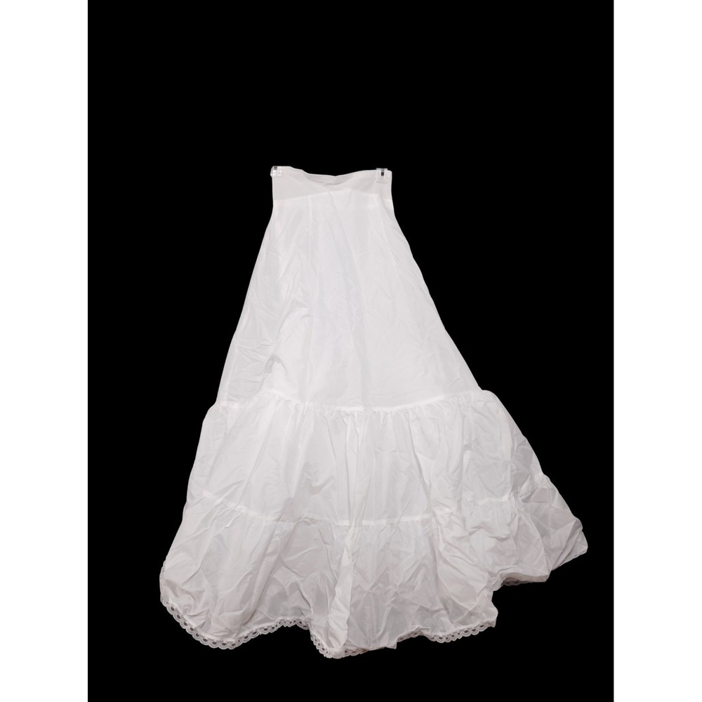 Michaelangelo Ivory Strapless Embroidered Wedding Dress 6 W/ 2 Veils & Petticoat - Picture 10 of 12